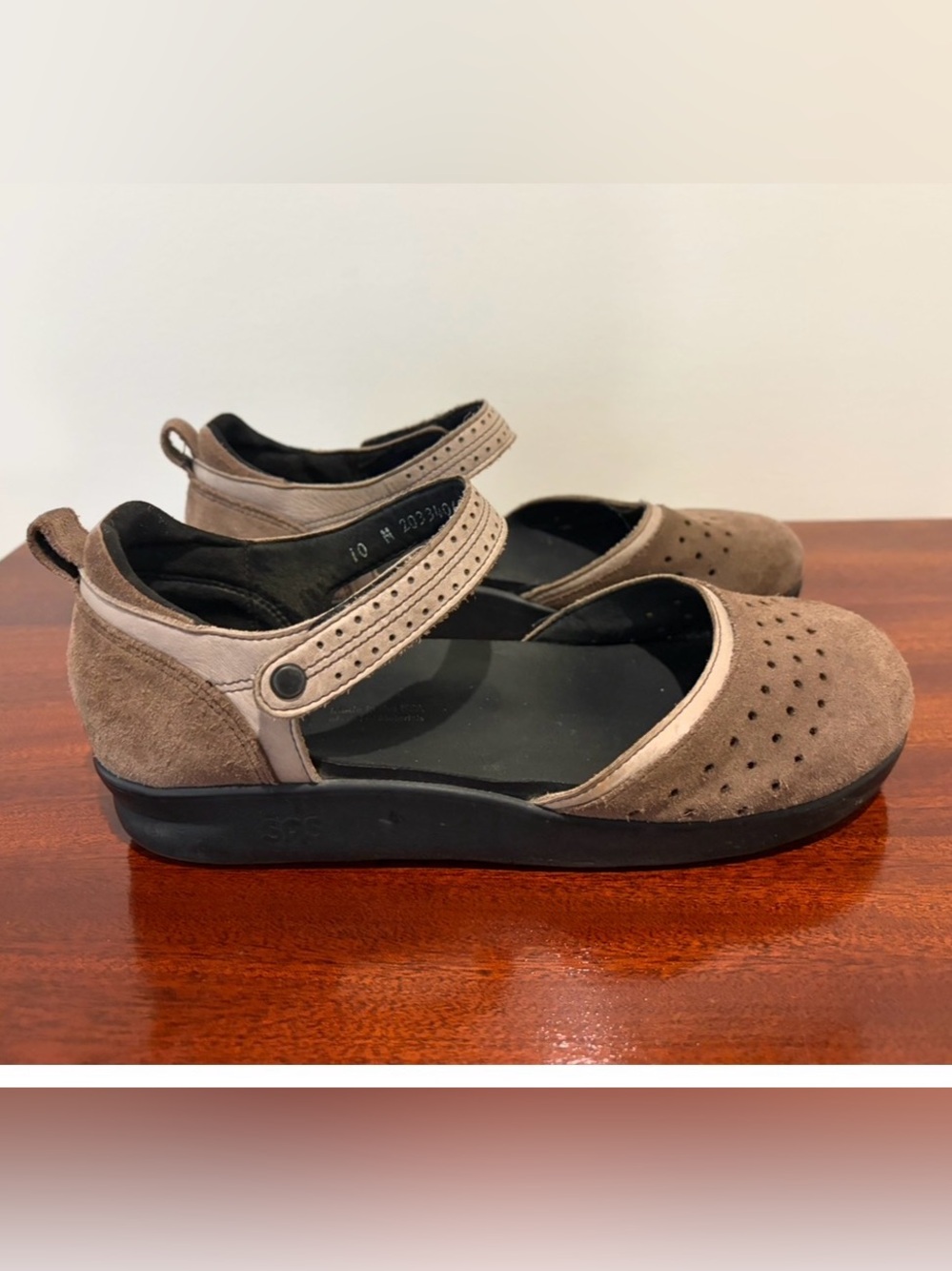 SAS Eden Women's Taupe Suede Mary Jane Clogs
